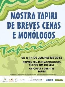 4ª edição da Mostra Tapiri Breves Cenas e Monólogos oferece oficinas gratuitas