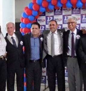Ernande ladeia três ex-presidentes da Ordem: Odair Marini, Helio Vieira e Orestes Muniz