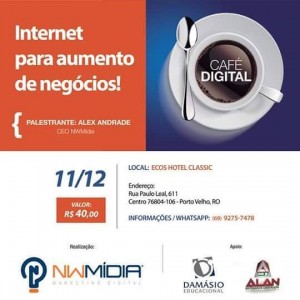 “Internet para aumento de negócios” é o tema abordado pela NWMídia Marketing Digital.