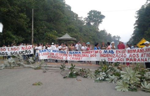 MAB protesta contra aumento de reservatório de Jirau
