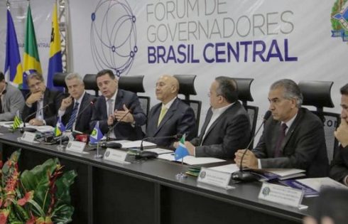 Governadores no Fórum de Governadores Brasil Central, realizado em Porto Velho (RO), na manhã desta sexta-feira – Foto: Assessoria