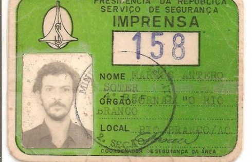 Credencial para cobertura da visita do então presidente João Figueiredo a Rio Branco (AC)
