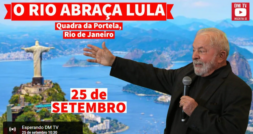 Assista aqui ao vivo: O Rio abraça Lula na quadra da Portela